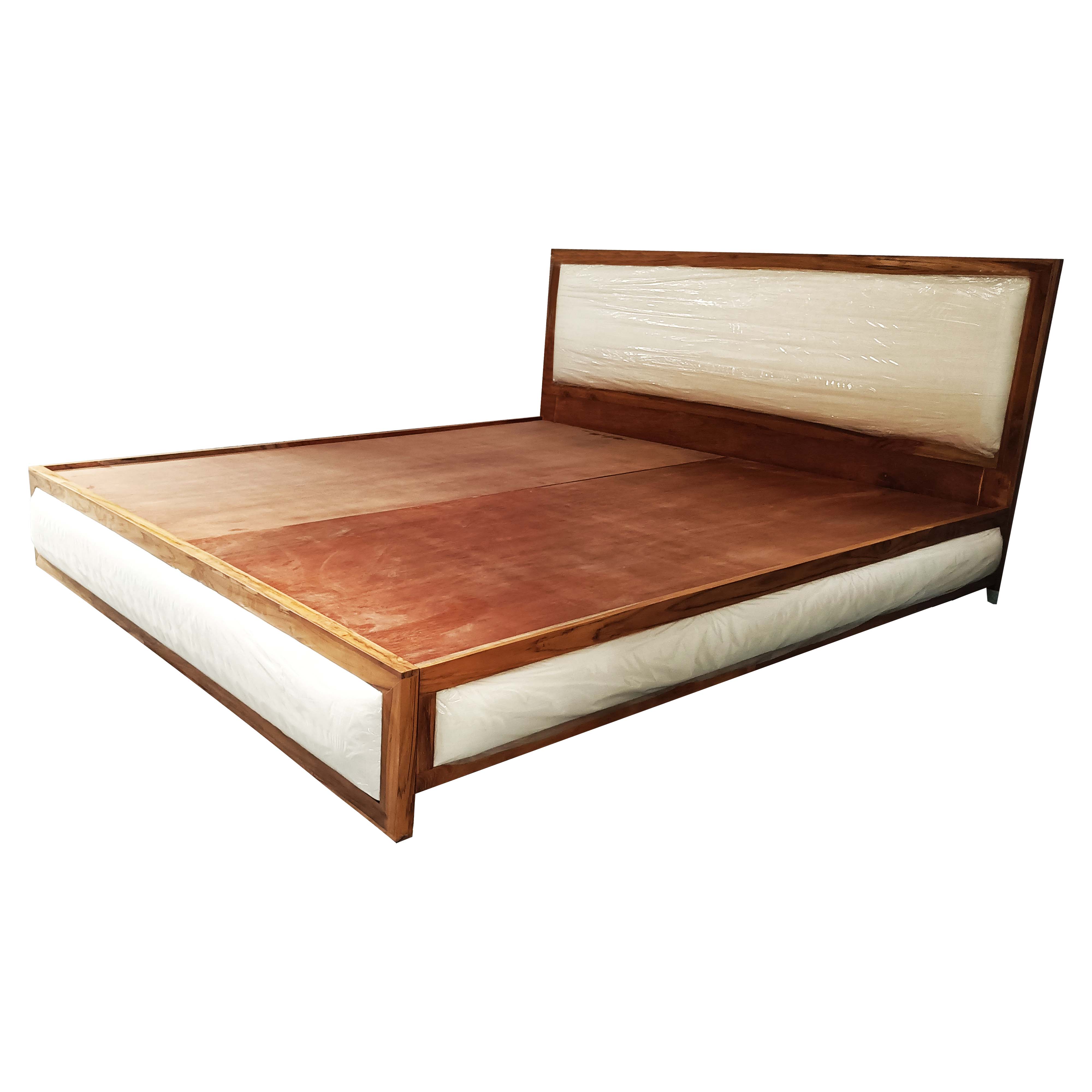 Forever Solid Sagwan Wood Bed in Natural Finish for Bed